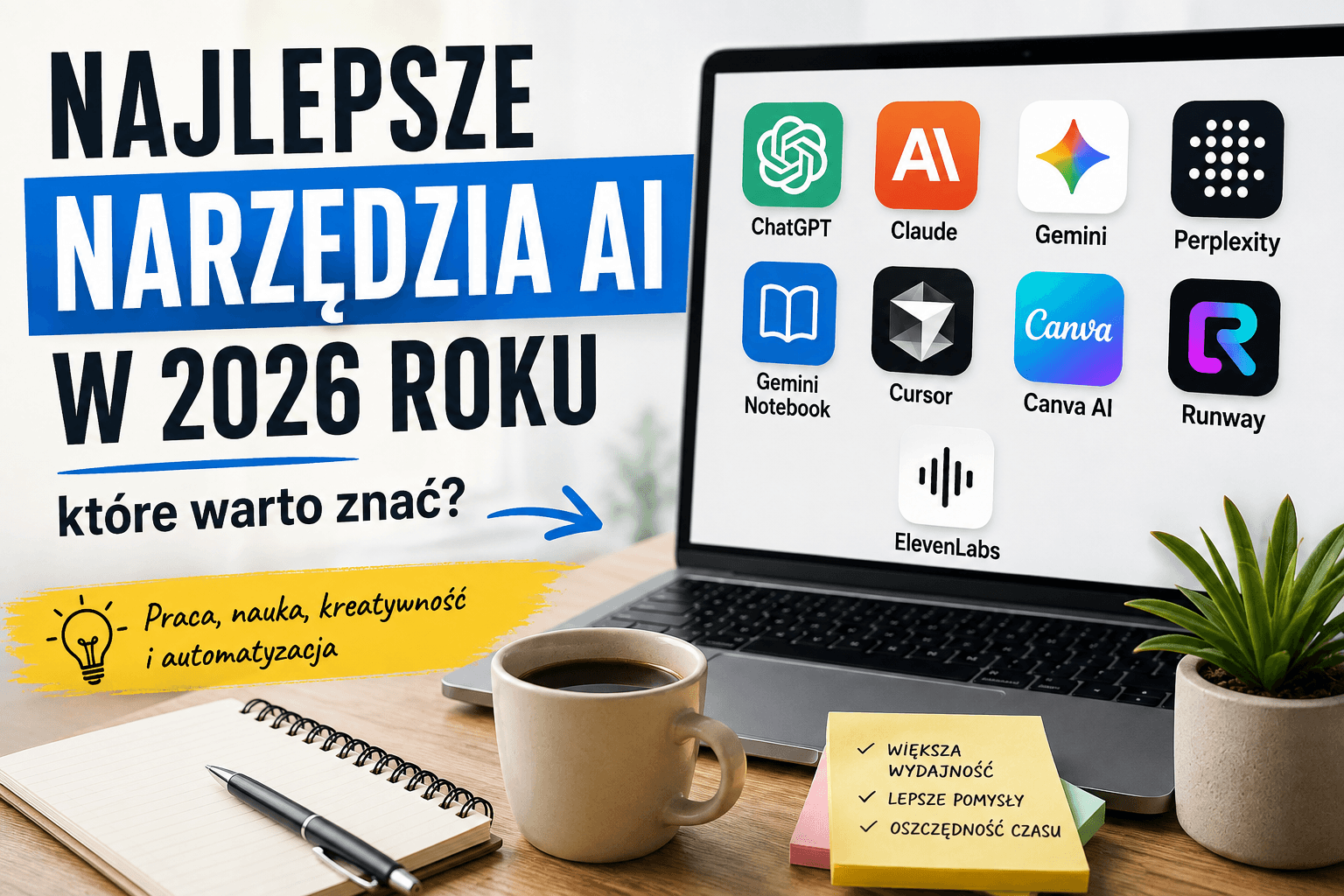 Najlepsze narzędzia AI w 2026 roku – które warto znać?