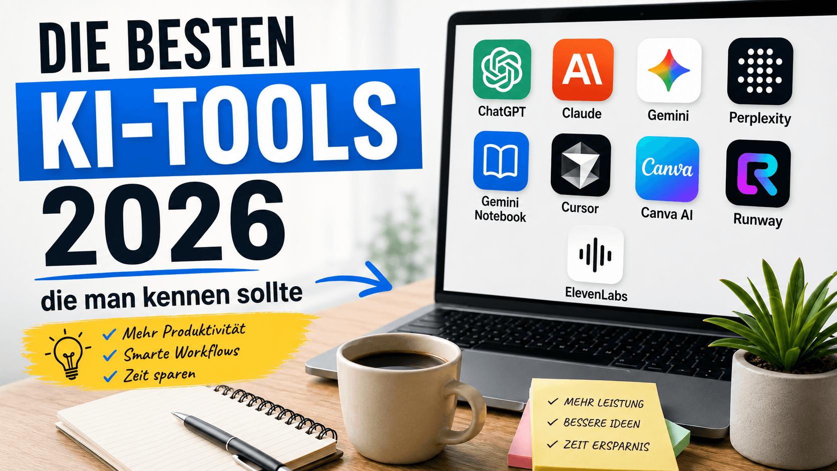 Die besten KI-Tools 2026 – welche sollte man kennen?