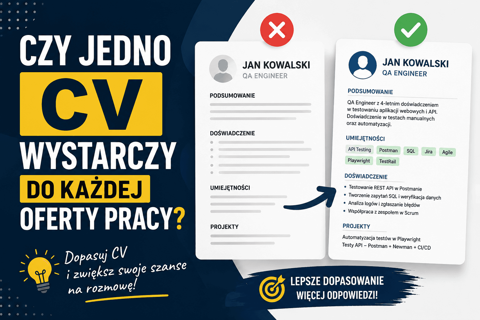 Czy jedno CV wystarczy do każdej oferty pracy?