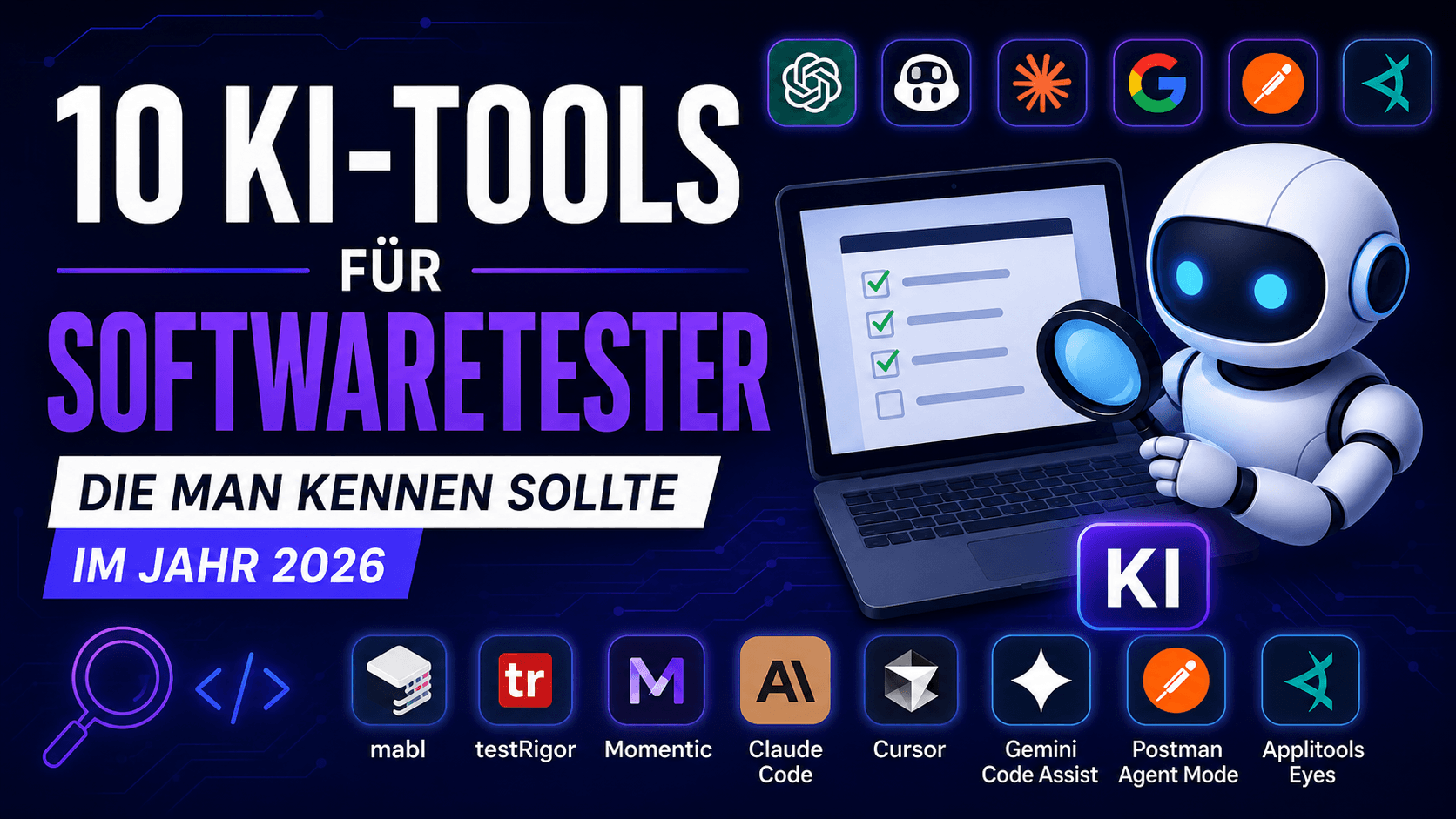 10 KI-Tools, die Softwaretester 2026 wirklich kennen sollten