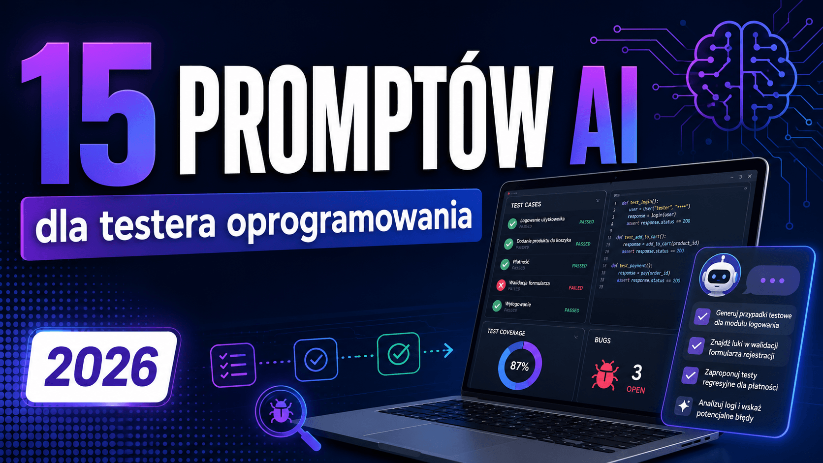 15 promptów AI, które naprawdę przydadzą się testerowi oprogramowania
