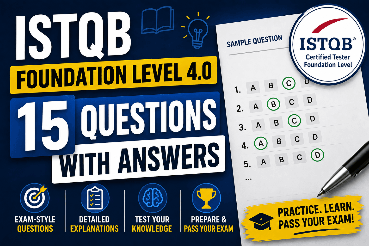 ISTQB Foundation Level 4.0: 15 Questions with Answers