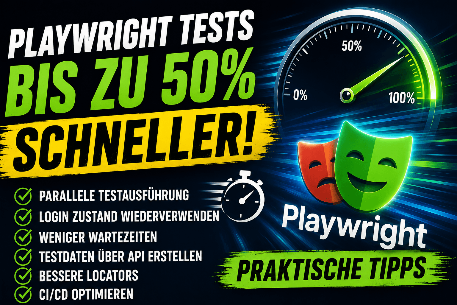 Wie du Playwright-Tests um bis zu 50% schneller machst – praktische Tipps