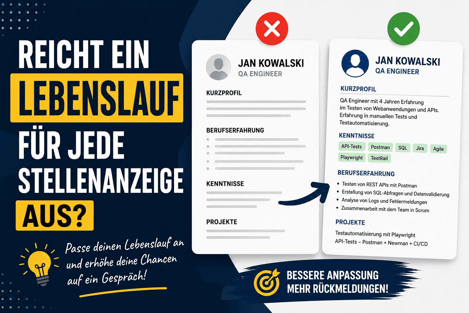 Reicht ein Lebenslauf für jede Stellenanzeige aus?