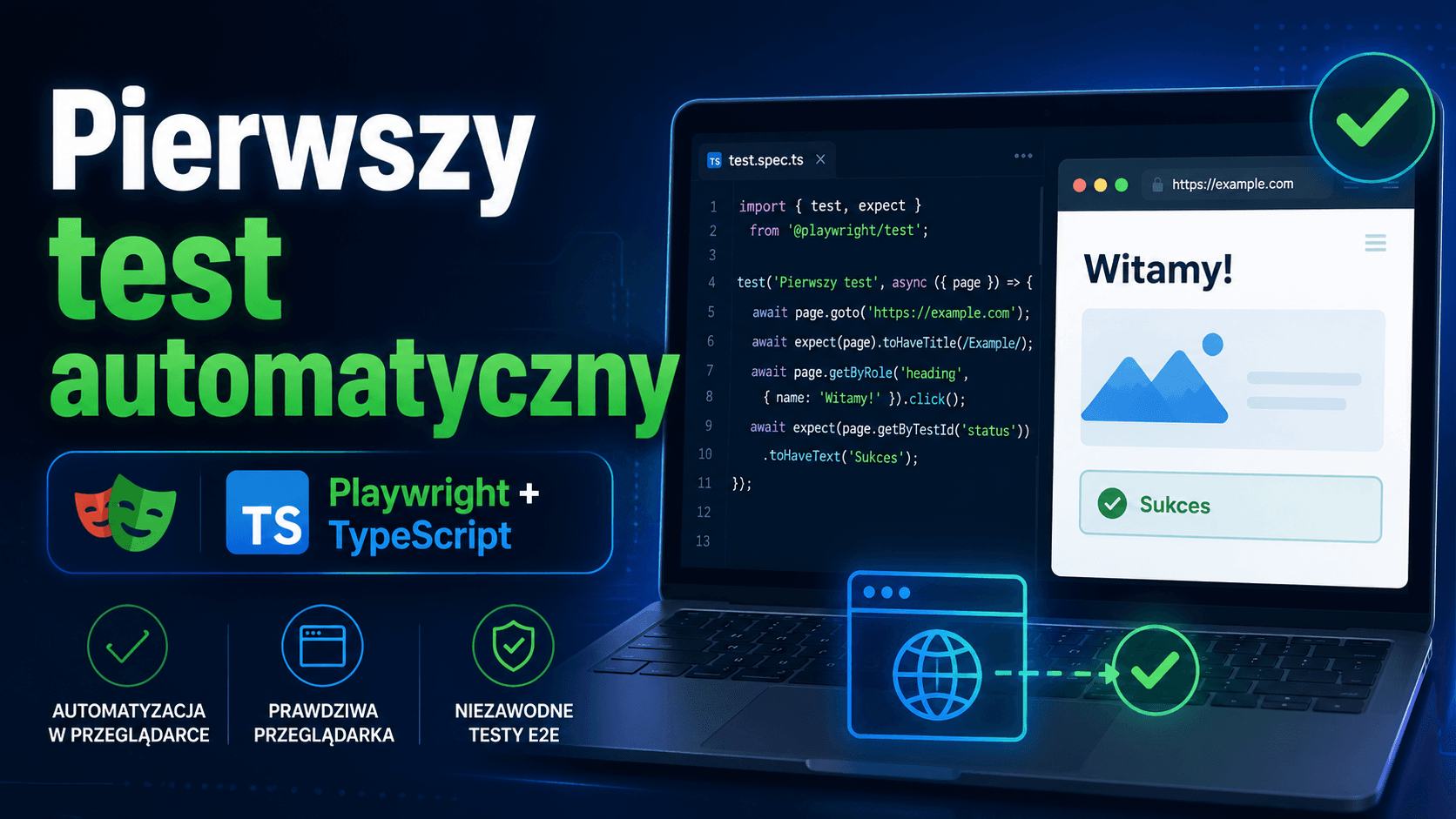 Jak napisać pierwszy test automatyczny w Playwright i TypeScript?